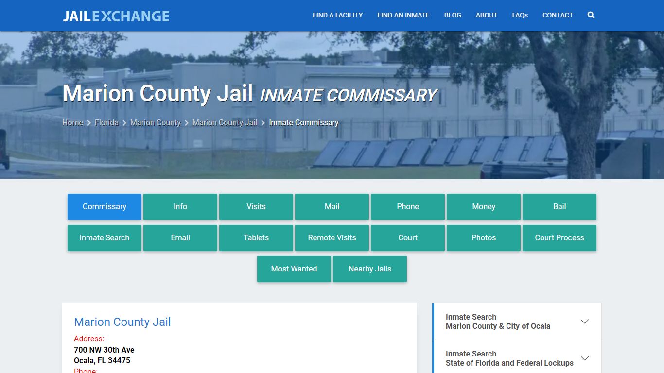 Inmate Commissary, Care Packs - Marion County Jail, FL