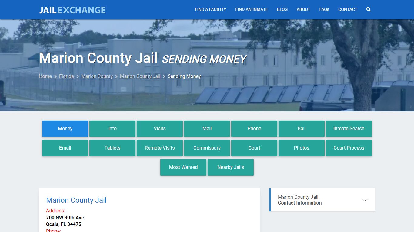 Send Money to Inmate - Marion County Jail, FL - Jail Exchange