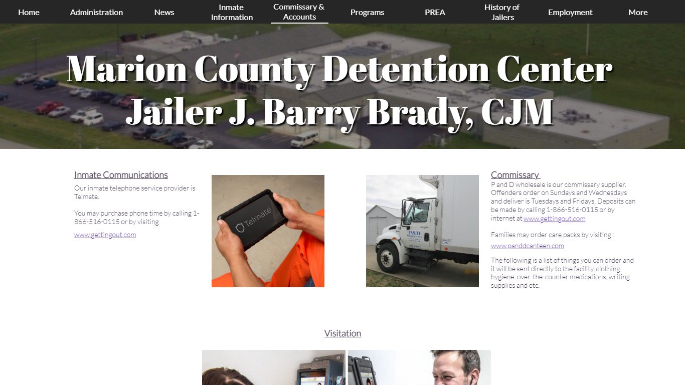 Commissary & Accounts - marioncountydetention.com